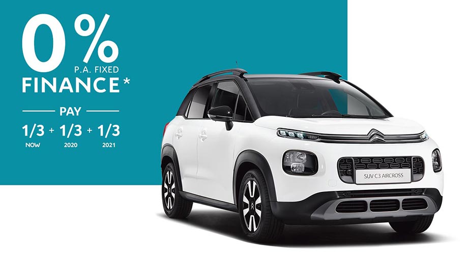 Citroën C3 Aircross SUV with 0% p.a. Fixed Finance Offer