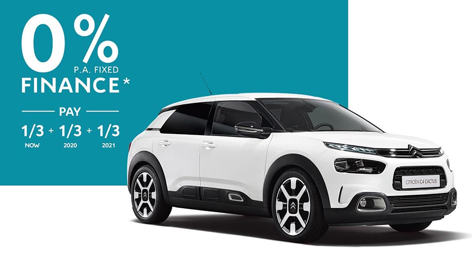 Citroën C4 Cactus with 0% p.a. Fixed Finance Offer